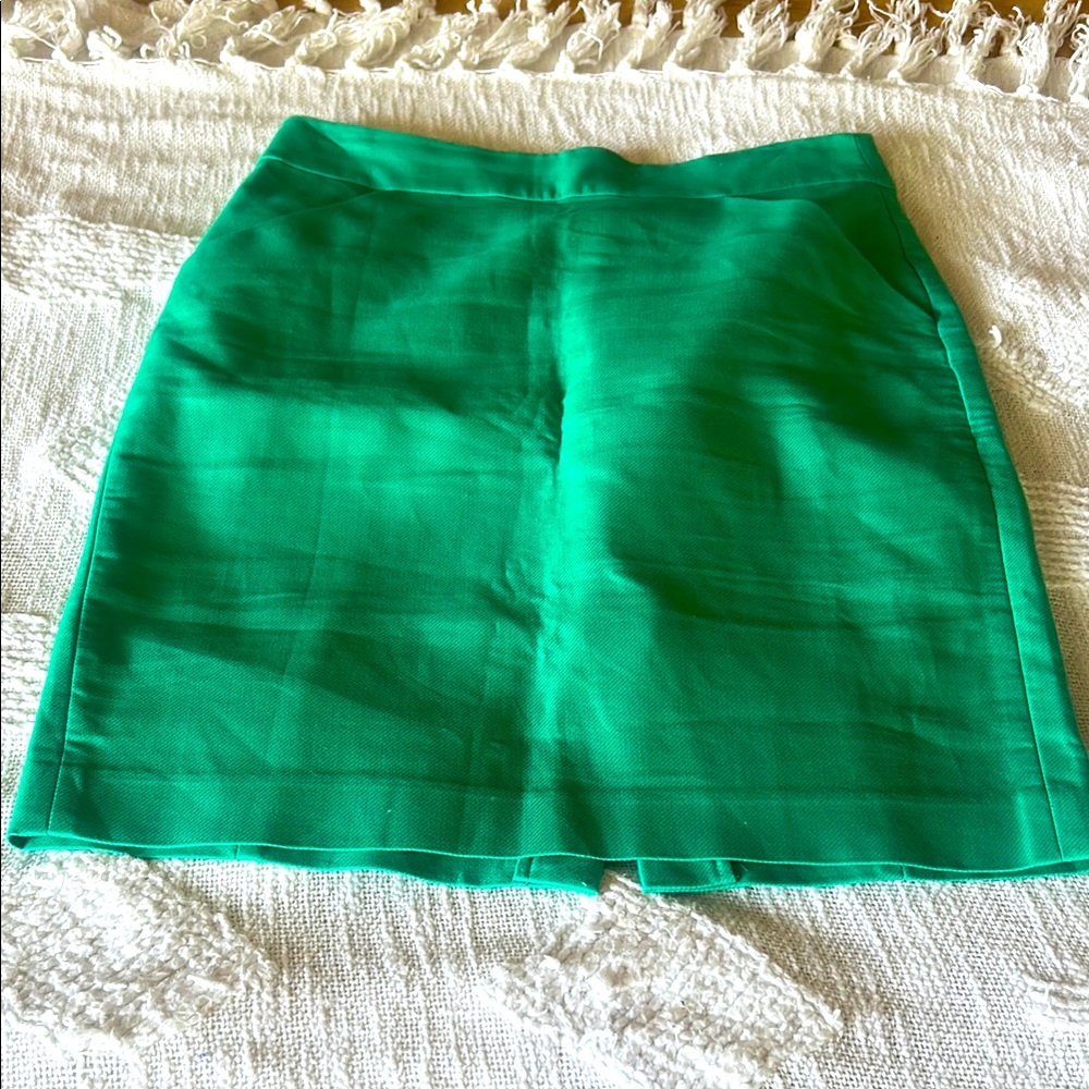 J. Crew Green pencil A-Line Skirt for Casual Occasions Sz 4